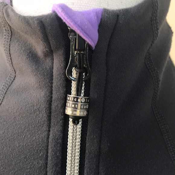 Lululemon Athletica Gray/Purple Front Zip Jacket - Picture 3 of 11